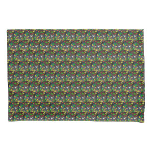 Housse D'oreillers Motif de bijou en opale noire moderne