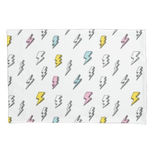 Housse D'oreillers Motif de boulon de foudre à doodle mignon