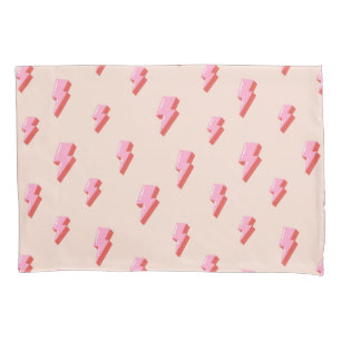 Housse D'oreillers Motif de boulon de foudre rose