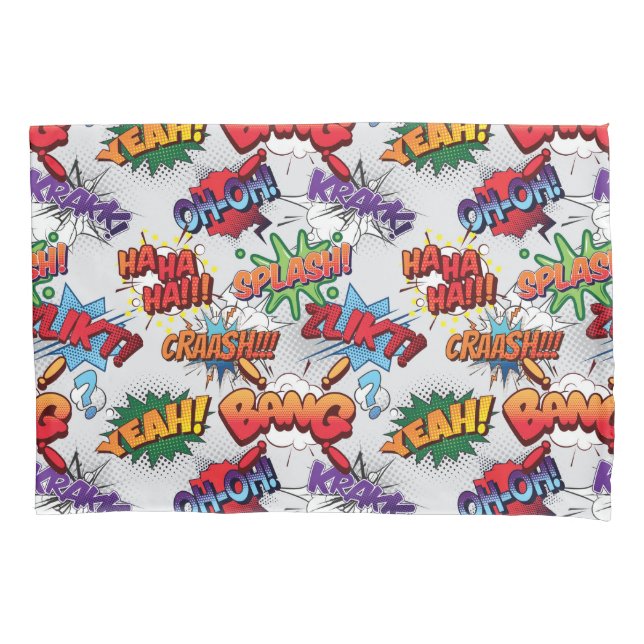 Housse D'oreillers Motif de bulle Superhero (devant-gauche)