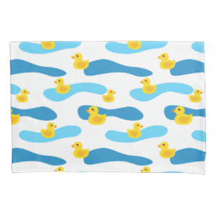 Housse D'oreillers Motif de canard en caoutchouc jaune