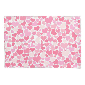 Housse D'oreillers Motif de Coeurs roses - Paire de Coutumes