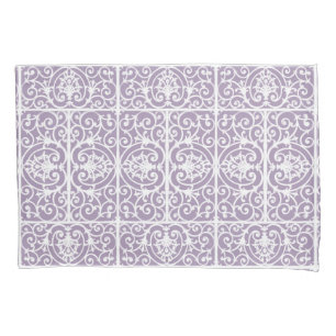Housse D'oreillers Motif de défilement Lavender