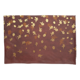 Housse D'oreillers Motif de feuille d'or d'automne