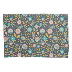 Housse D'oreillers Motif de fleur d'art populaire