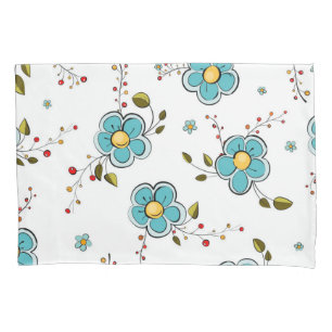 Housse D'oreillers Motif de fleurs