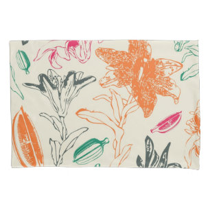 Housse D'oreillers Motif de fleurs