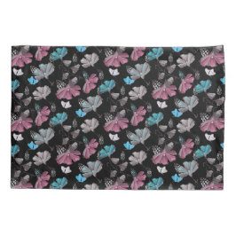 Housse D'oreillers Motif de fleurs et de papillons