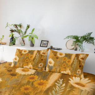 Housse D'oreillers Motif de fleurs sauvages rustique