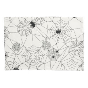 Housse D'oreillers Motif de Halloween de toiles d'araignée