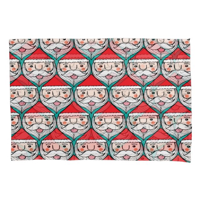Housse D'oreillers Motif de Noël du Père Noël (devant)