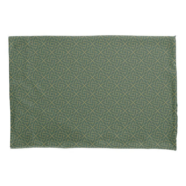 Housse D'oreillers Motif de noeud celtique tissé (devant-gauche)