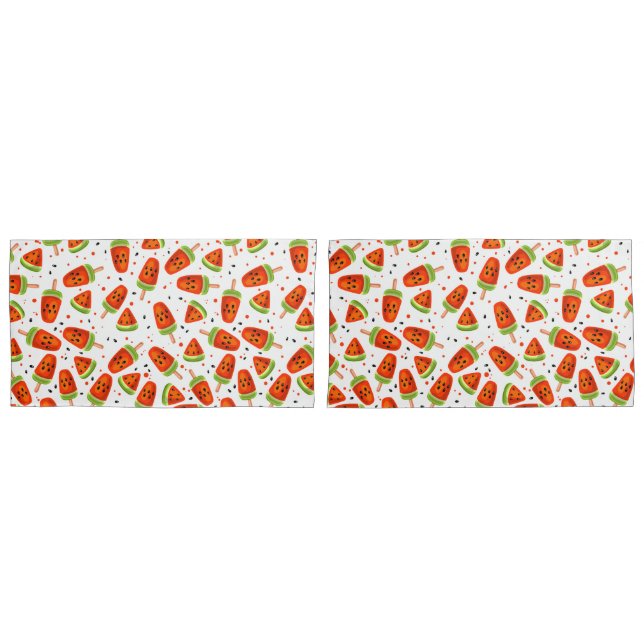 Housse D'oreillers Motif de pastèque (devant-Set)