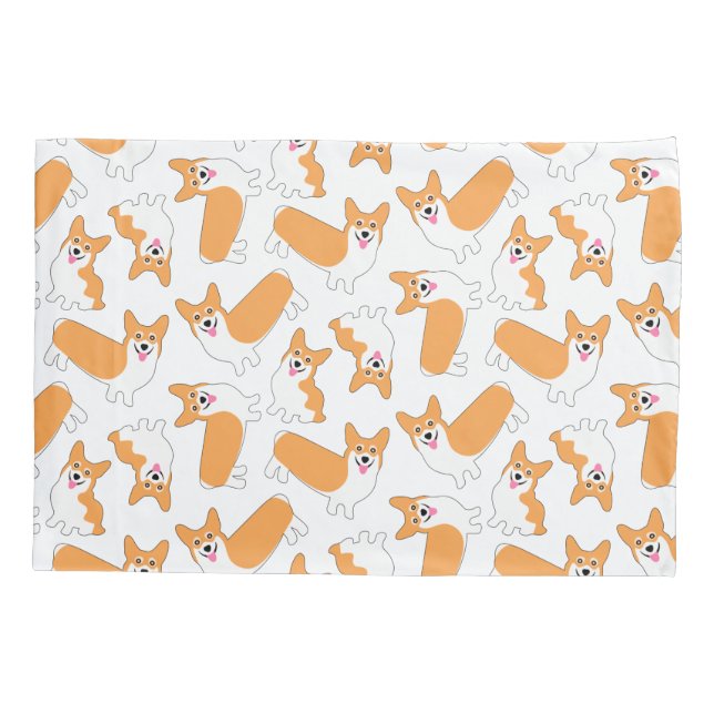 Housse D'oreillers Motif de Pembroke Welsh Corgi (Dos)