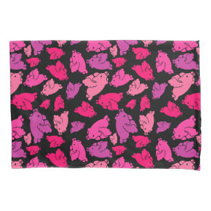Housse D'oreillers Motif de porc rose