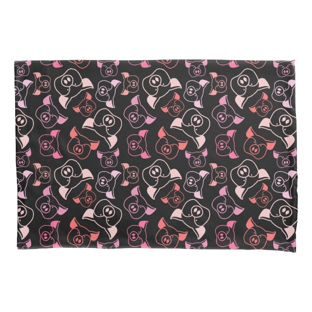 Housse D'oreillers Motif de porcs (devant)