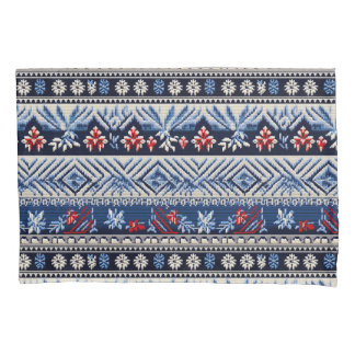 Housse D'oreillers Motif de rayure de broderie folklorique