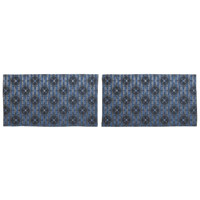 Housse D'oreillers Motif de régence hollywoodienne gris argent rayé (devant-Set)