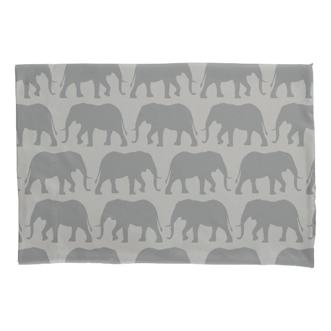 Housse D'oreillers Motif de silhouettes d'éléphant africain (devant)