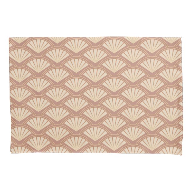 Housse D'oreillers Motif de style Art déco en rose (devant)