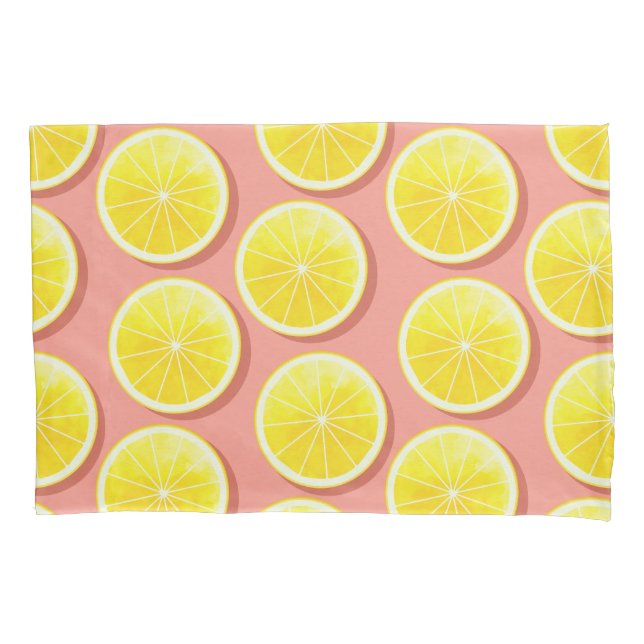 Housse D'oreillers Motif de tranches de citron d'été (devant)