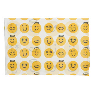 Housse D'oreillers Motif d'emoji heureux dessiné à la main