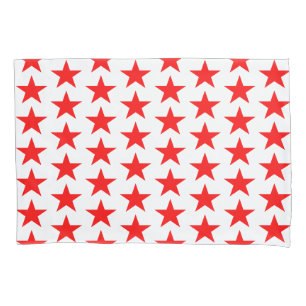 Housse D'oreillers Motif des étoiles rouges
