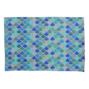 Housse D'oreillers Motif des nuances de gris bleu