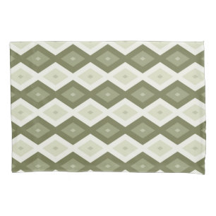 Housse D'oreillers Motif diamant vert olive