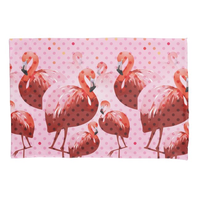 Housse D'oreillers Motif flamant à l'aquarelle (devant)