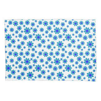 Housse D'oreillers Motif Fleur Bleue | Motif de marguerite