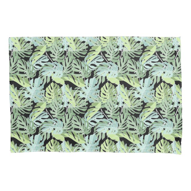 Housse D'oreillers Motif floral de jungle (devant-gauche)