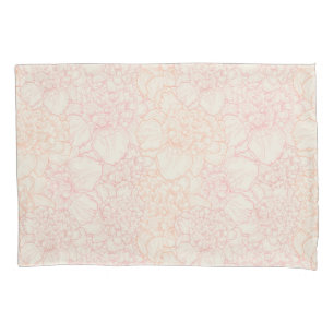 Housse D'oreillers Motif floral de pivoine rose