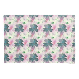 Housse D'oreillers Motif floral rose aquarelle douce