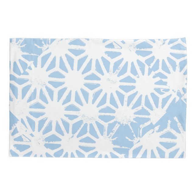 Housse D'oreillers Motif géométrique bleu pâle (Dos)