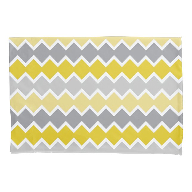 Housse D'oreillers Motif jaune et gris (devant-gauche)