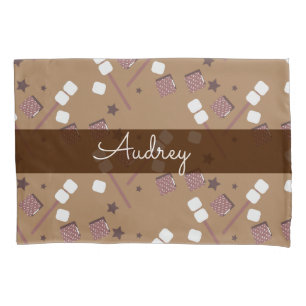 Housse D'oreillers Motif mignon de Smores de camping
