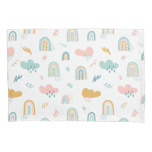 Housse D'oreillers Motif nuage Rainbow et pluie amusant