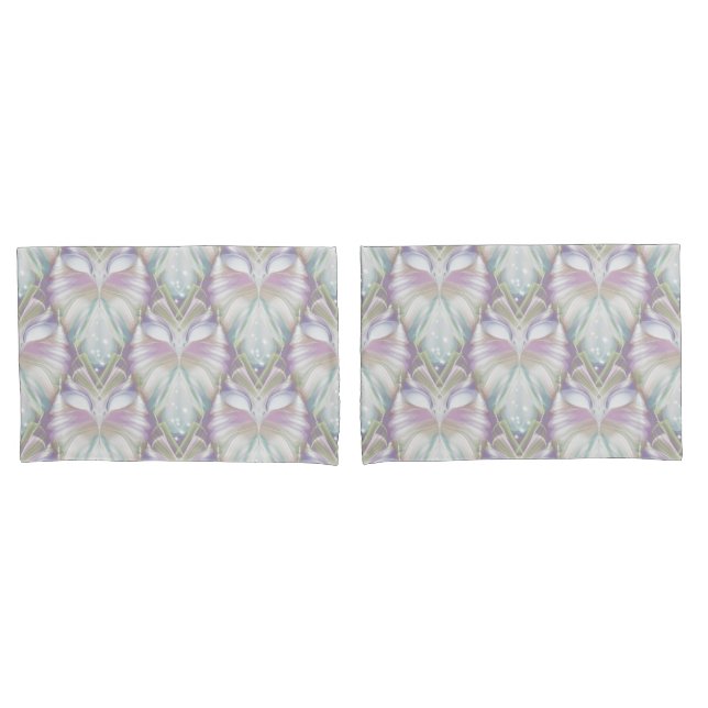 Housse D'oreillers Motif Oracle Owl Pastel Purple (devant-Set)