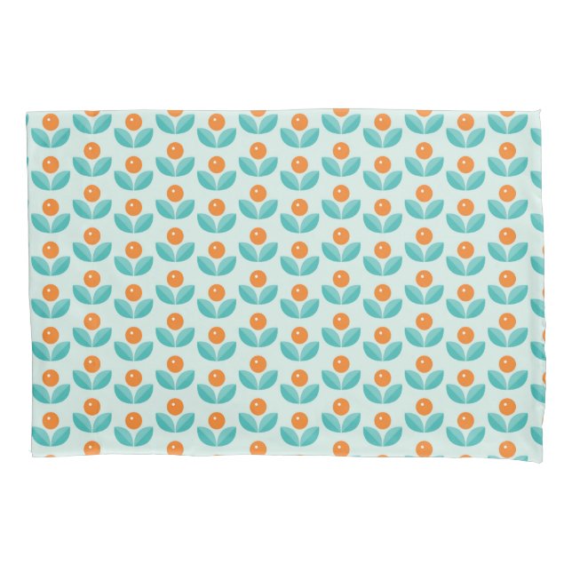 Housse D'oreillers Motif orange géométrique de style scandinave (devant-gauche)