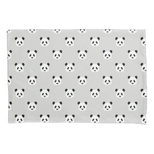 Housse D'oreillers Motif Panda minimaliste - gris clair
