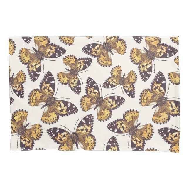 Housse D'oreillers Motif papillon de femme peinte (devant)
