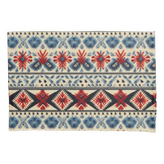 Housse D'oreillers Motif rayé de broderie folklorique traditionnelle
