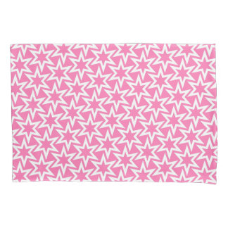 Housse D'oreillers Motif Rose Et Blanc | Motif étoile géométrique
