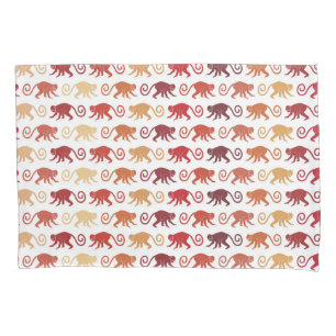 Housse D'oreillers Motif rouge de singes