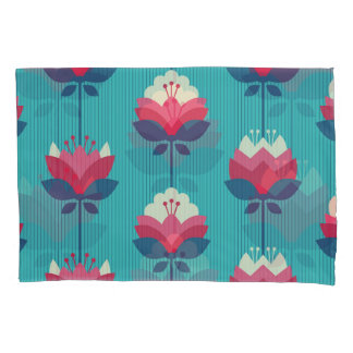 Housse D'oreillers Motif sans couture rétro à fleurs.