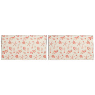 Housse D'oreillers Motif sans joint avec coquillages