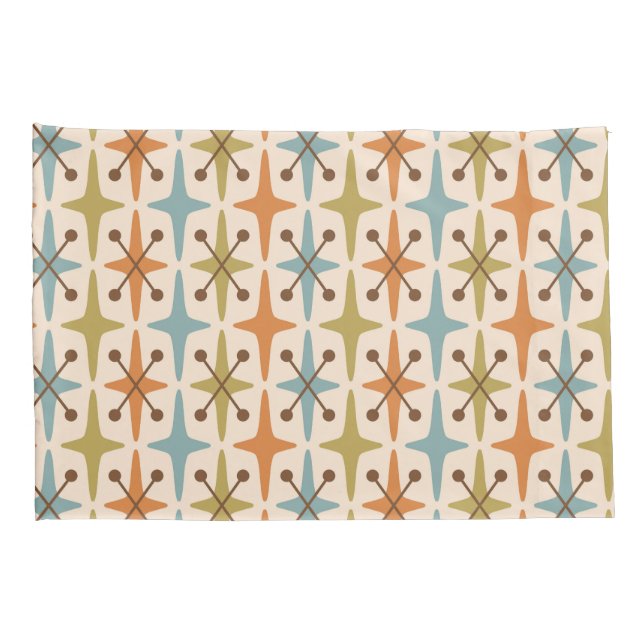Housse D'oreillers Motif Starburst moderne du milieu du siècle (Dos-Droit)