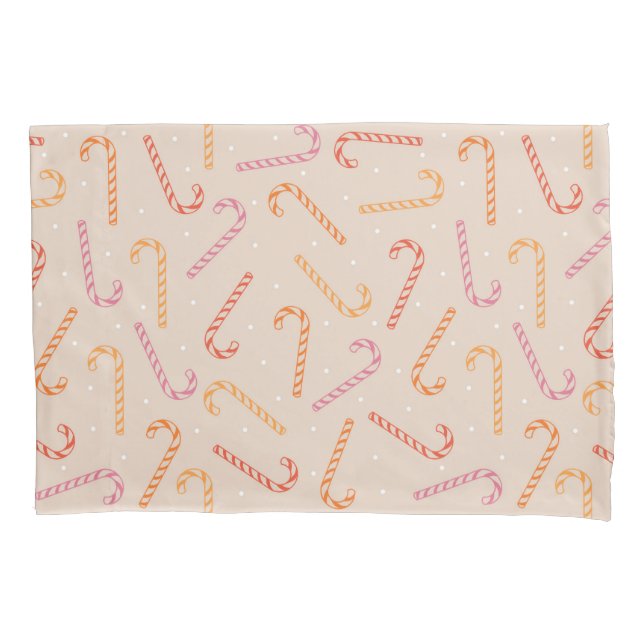 Housse D'oreillers Motif sucre de canne doux (devant)