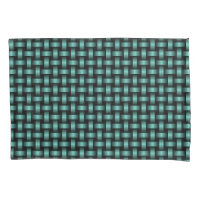 Motif Tissé Noir Sarcelle